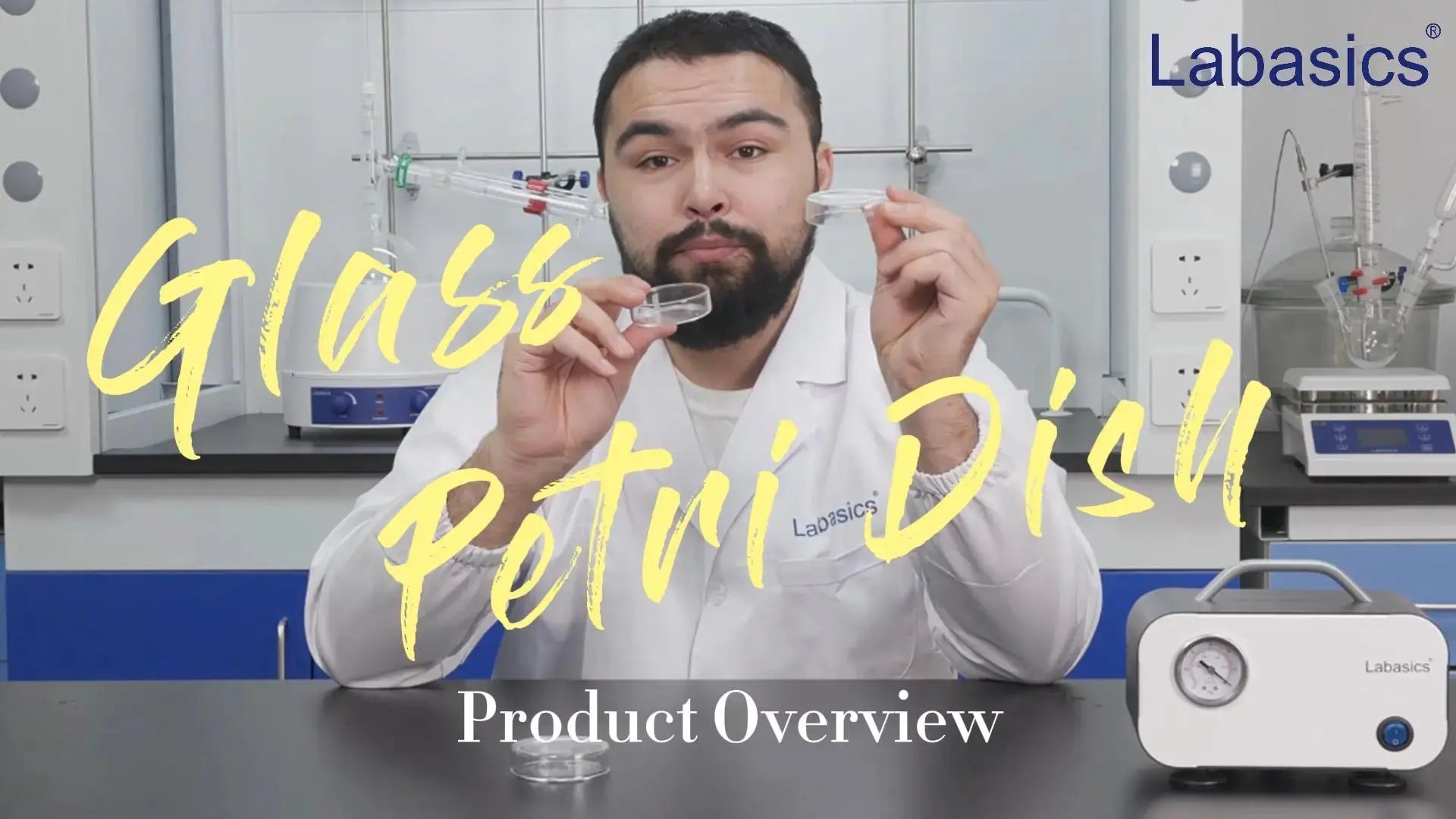 Glass Petri Dish, 1 Pack, Diameter 60-150 mm Labasics