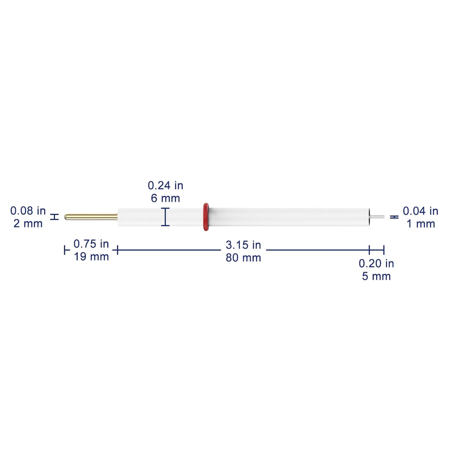 Platinum Column Electrode, 99.99% Purity, 1 x 5 mm Labasics