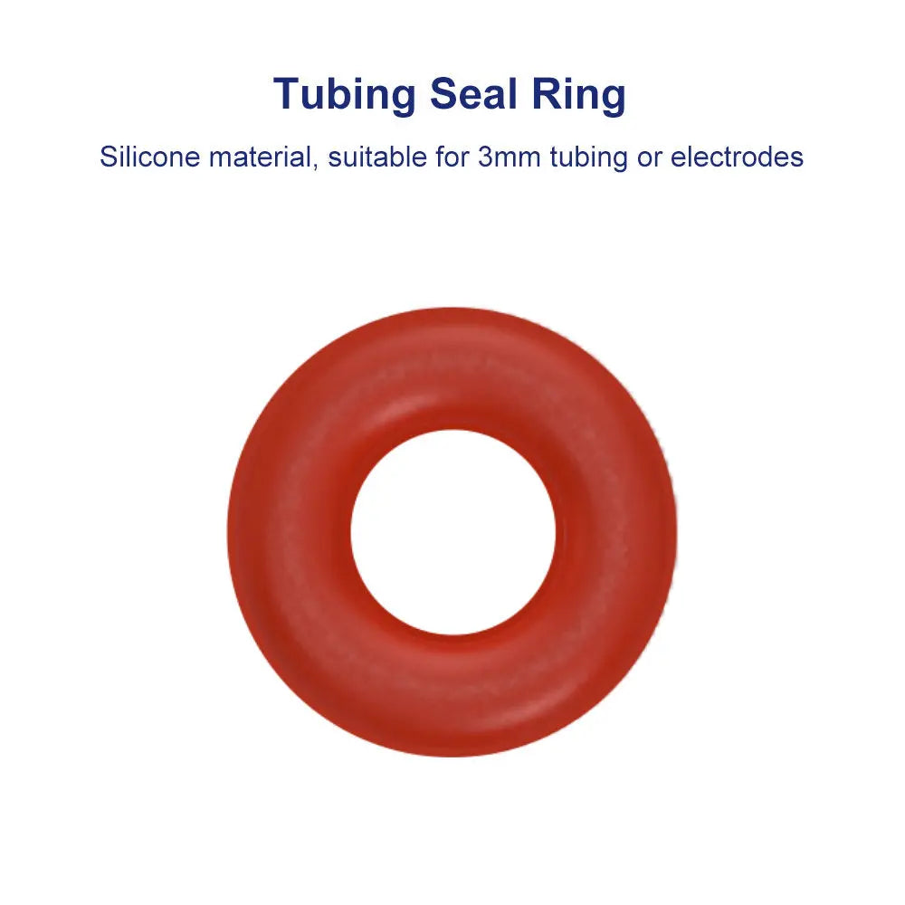 Silicone Seal Rings, 100-Pack, 2x5 mm / 5x9 mm, for Electrolysis Cell Connections Labasics
