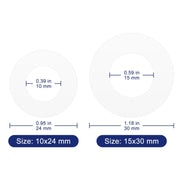 Silicone Sealing Gasket, 10-Pack, 10x24 mm / 15x30 mm, for Dual Electrolysis Cell Labasics Shop