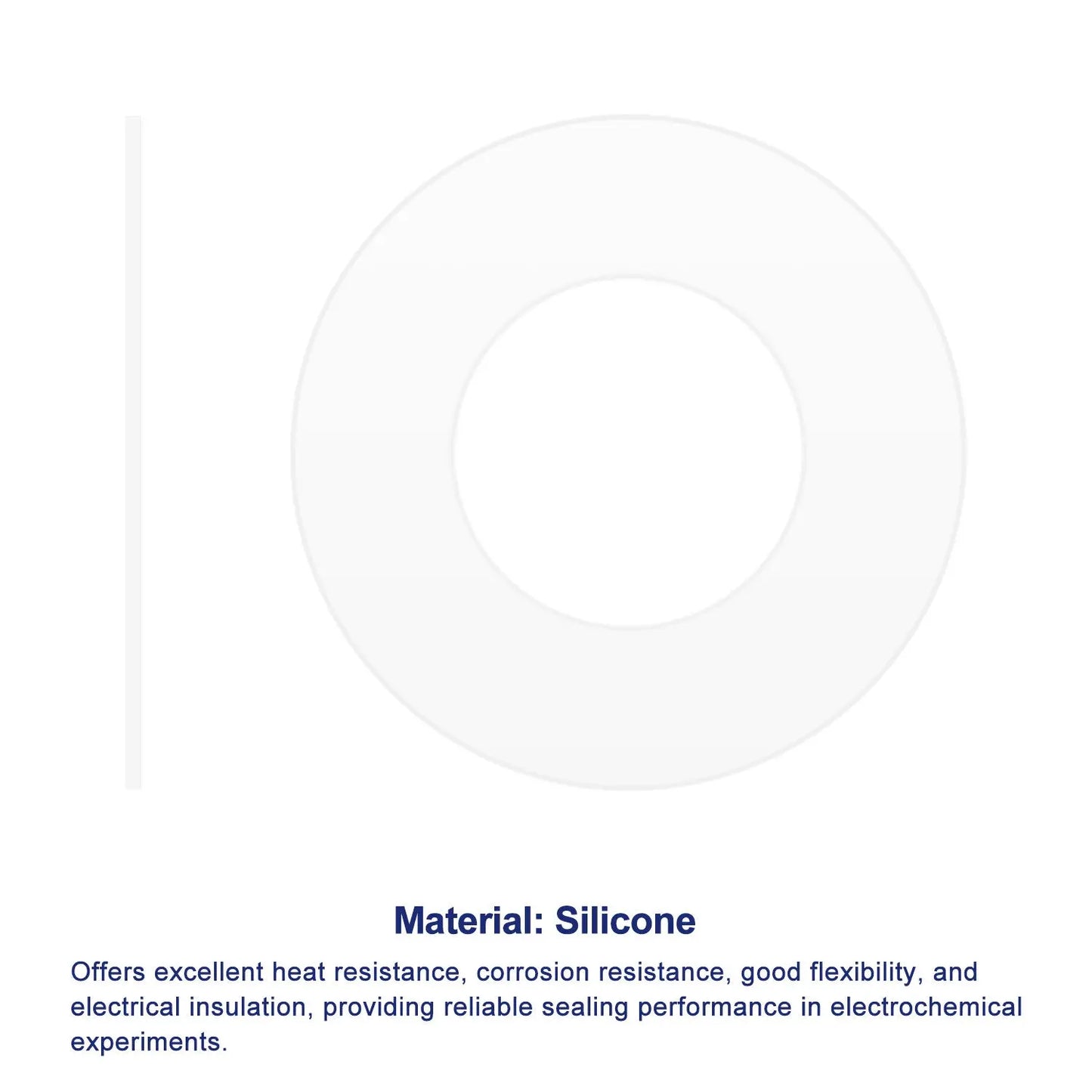Silicone Sealing Gasket, 10-Pack, 10x24 mm / 15x30 mm, for Dual Electrolysis Cell Labasics Shop