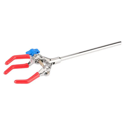 Single adjust extension swivel clamp with rubber-coated jaws and 18 cm rod