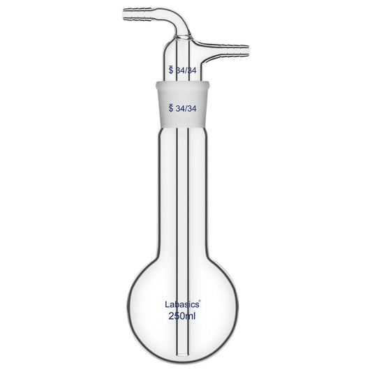 Split Type Spherical Vacuum Cold Trap, 250 mL, 10 mm Serrated Hose Connector