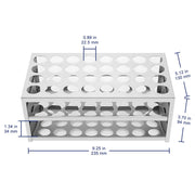 Stainless Steel Test Tube Rack, Compatible with 0.89 Inch Tubes Labasics