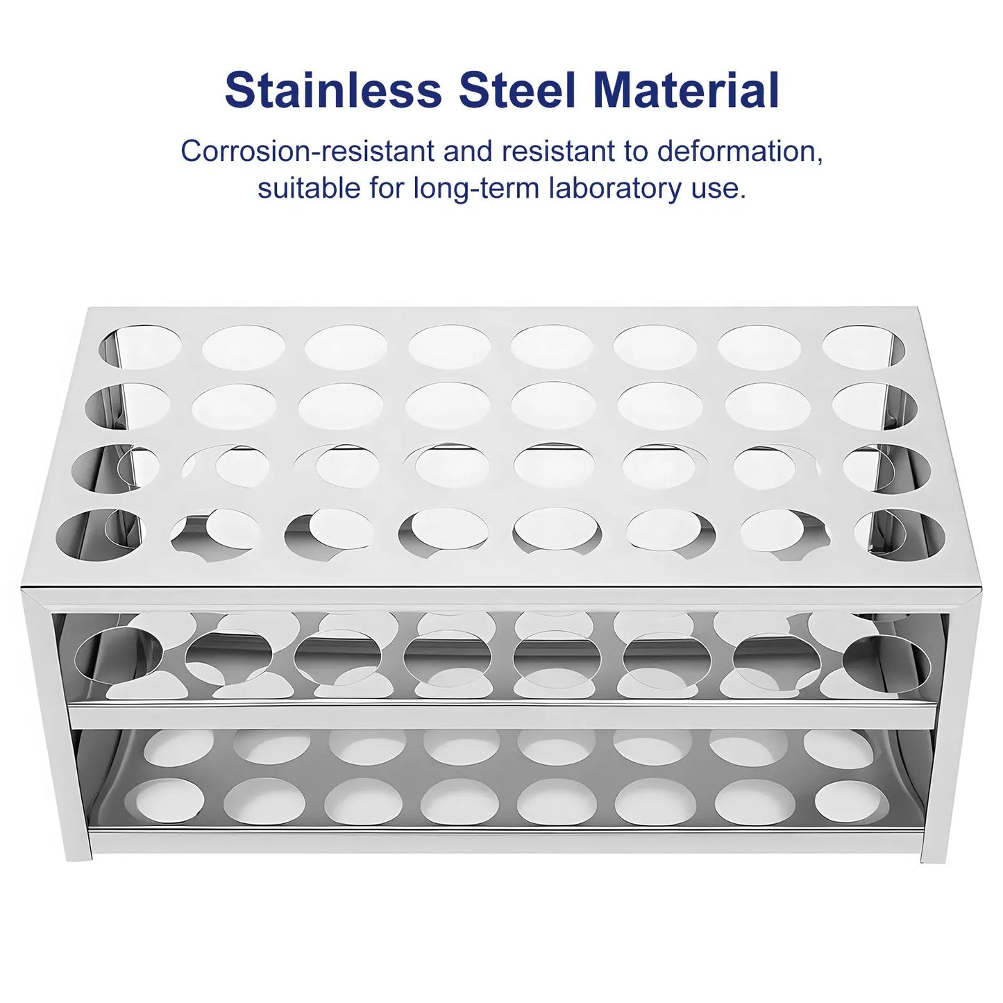 Stainless Steel Test Tube Rack, Compatible with 0.89 Inch Tubes Labasics