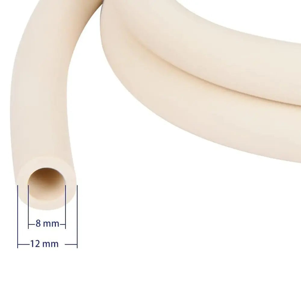 Vacuum tubing connected to Buchner funnel for laboratory filtration setup