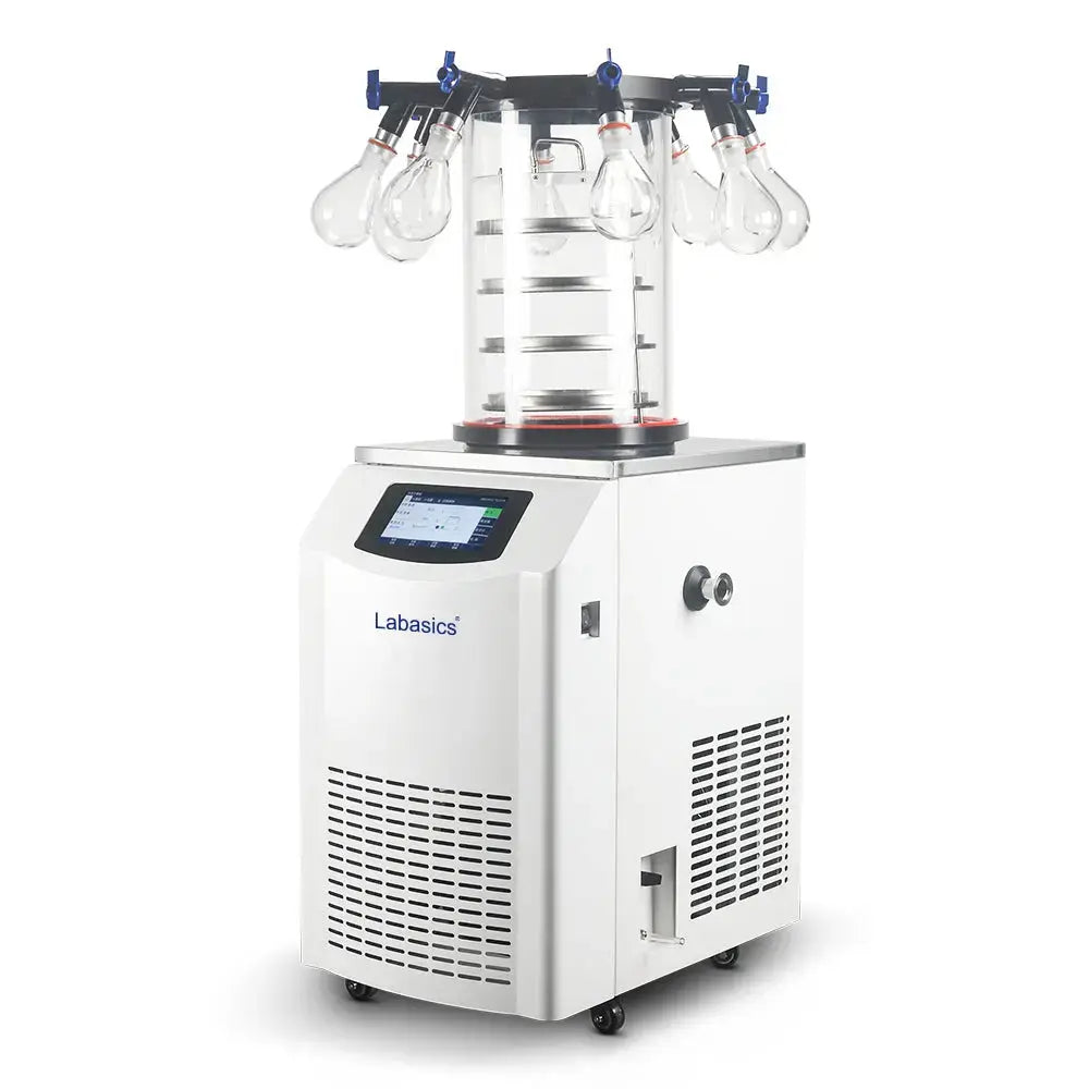 Vertical freeze dryer with Multi-Manifold Type configuration and 4 kg water capacity
