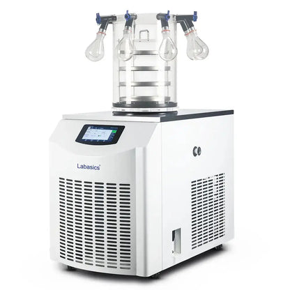 Vertical freeze dryer with Multi-Manifold Type configuration and 6 kg water capacity