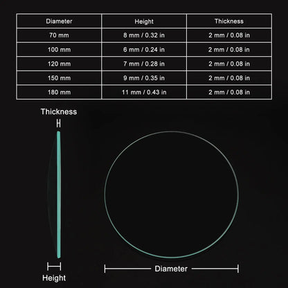 Watch Glass Cover for Beaker Petri Dish 10-Pack Labasics
