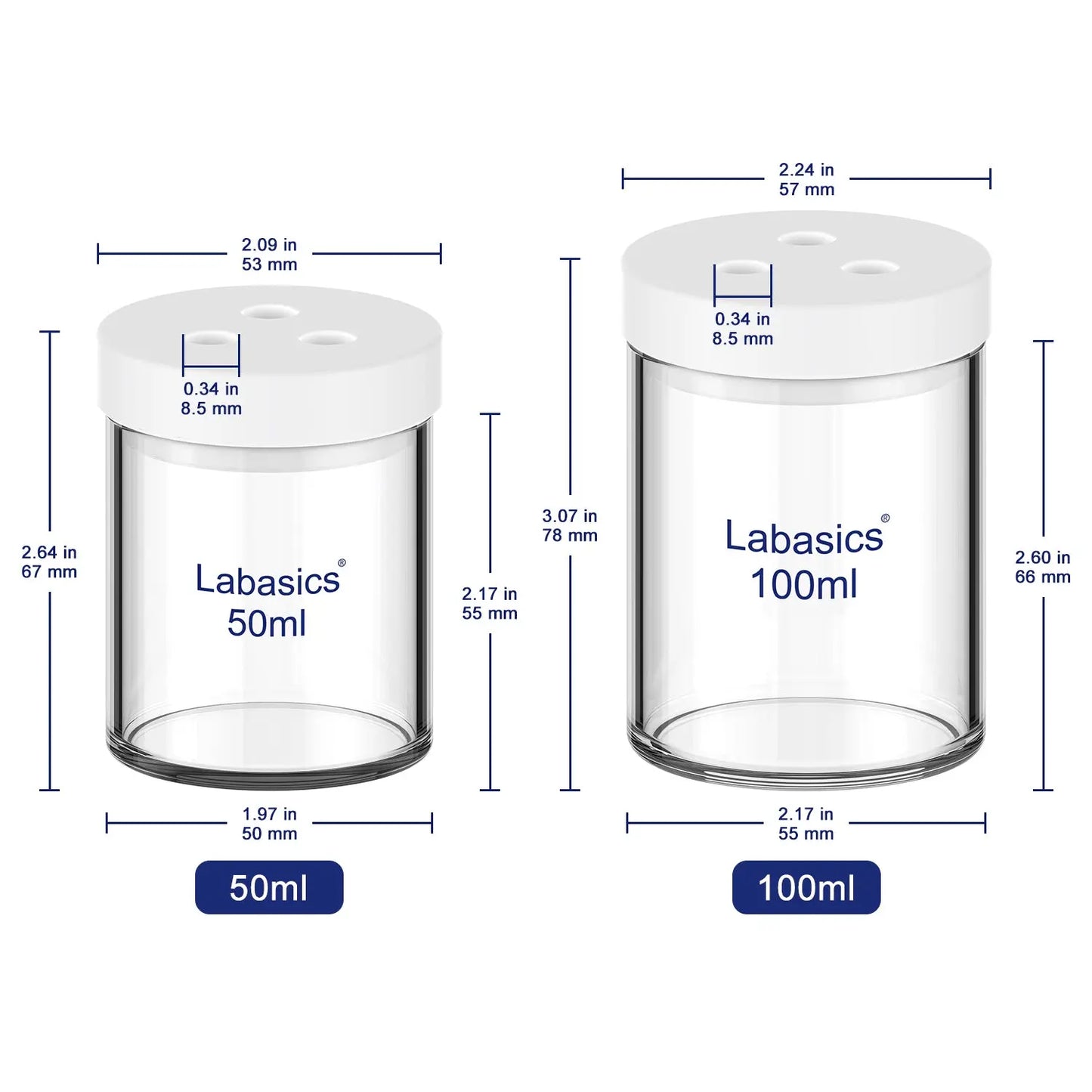 Non-Sealed Electrolytic Cell, 50-100 ml Labasics