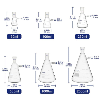 Filtering Flask, 24/40 Joint, 50-1000 ml Labasics