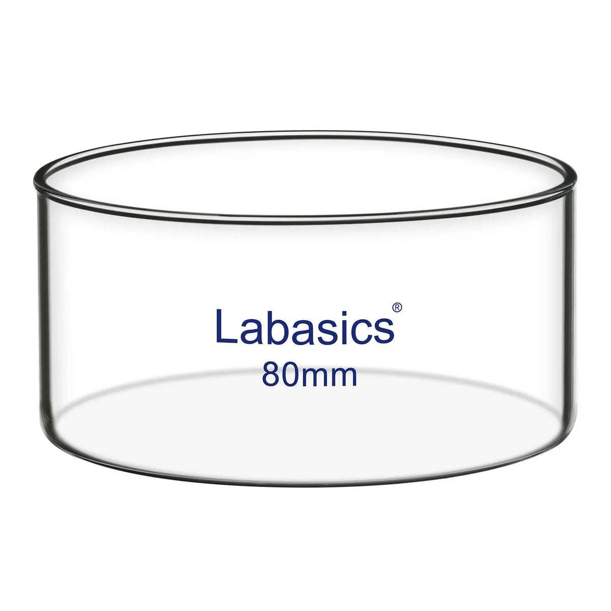 Crystallizing dish, 100 mL, no spout, borosilicate glass, flat bottom design, heat-resistant up to 250°C, for evaporation and crystallization