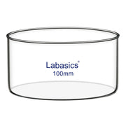 Crystallizing dish, 300 mL, borosilicate glass, no spout, flat base, suitable for laboratory evaporation and crystal formation