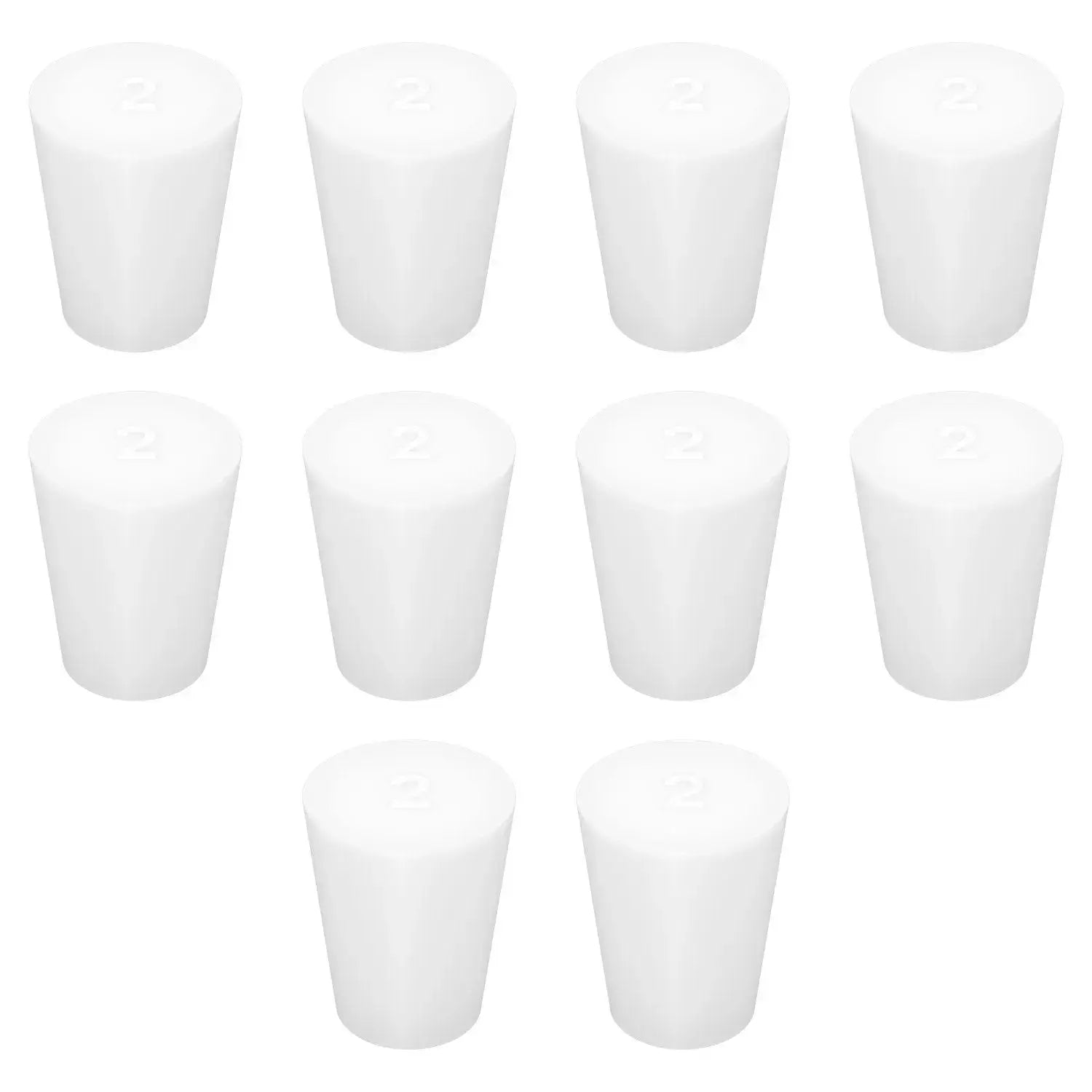Labasics 10 pack silicone conical stopper for laboratory use