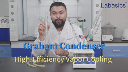 Glass Graham Condenser, 24/40 Joint Jacket Length