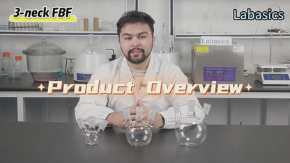 3 Neck Flat Bottom Flask, 24/40 Joints, 50-2000 ml