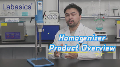 Homogenizer Emulsifier with LED Display, Adjustable 4000-26000 RPM, Compatible with 0.2-10000 ml Samples