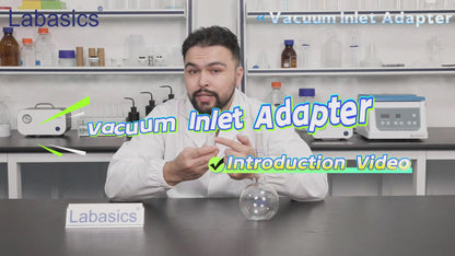 Glass Vacuum Inlet Adapter, 8 mm (0.31 inch) Hose Connection