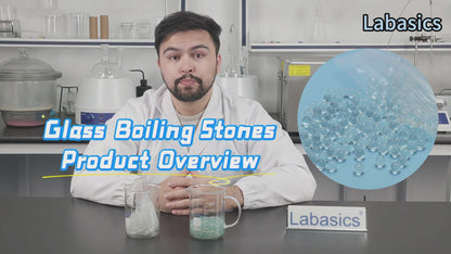 Solid Round Glass Beads for Heating and Boiling Prevention, 500 pack, Diameter 3-6 mm