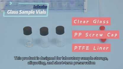 Glass Sample Vials, 10 mL/0.3 oz., 10 Packs