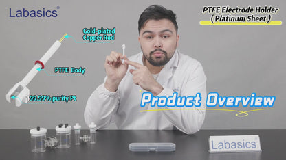 PTFE Electrode Holder, Internal 10 x 10 mm / 10 x 15 mm 99.99% Purity Platinum Sheet Clamp, Clamping Range 0.1-5 mm