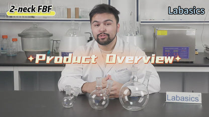 2 Neck Flat Bottom Flask, 24/40 Joints, 50-2000 ml