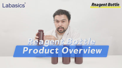 HDPE Wide Mouth Amber Reagent Bottle, 2-Pack, 250-1000 ml