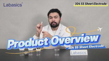 304 Stainless Steel Sheet Electrode, 10 x 10 x 0.1 mm