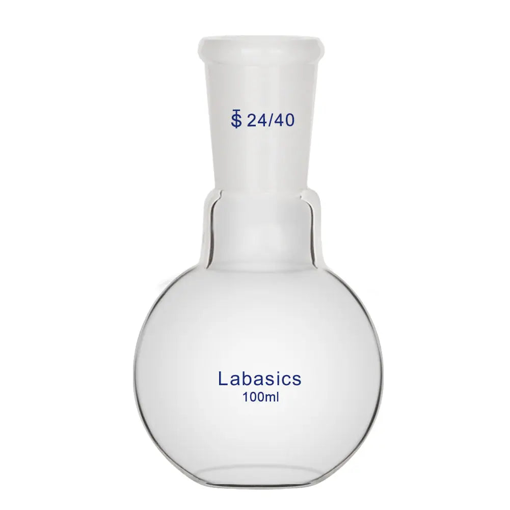 Glass Single Neck Flat Bottom Flask, with 24/40 Standard Taper Outer Joint
