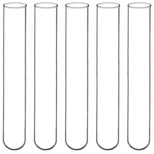 Borosilicate Glass Round Bottom Test Tubes, 12 mm OD X 75 mm Length