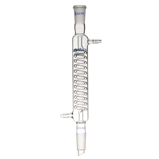 Glass Graham Condenser with 24/40 Joint Jacket Length Lab Glass Condenser