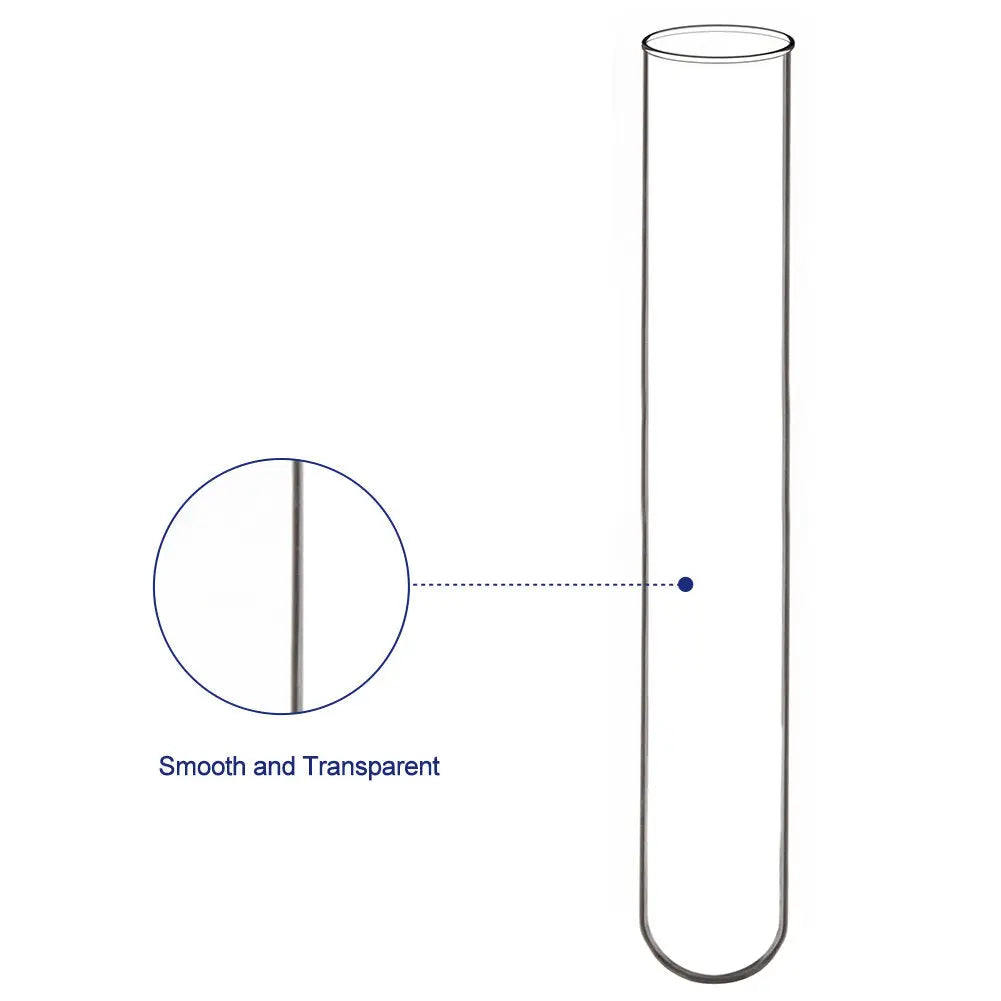 Borosilicate Glass Round Bottom Test Tubes, 12 mm OD X 75 mm Length