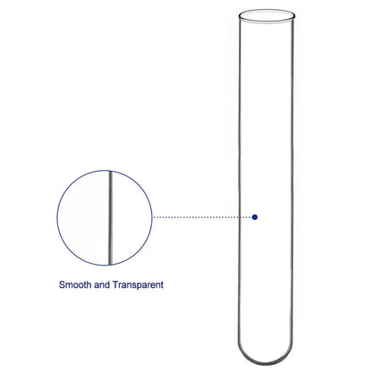 Borosilicate Glass Round Bottom Test Tubes, 12 mm OD X 75 mm Length