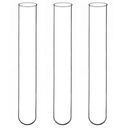 30 Pack Borosilicate Glass Round Bottom Test Tubes, 15 mm OD X 100 mm Length