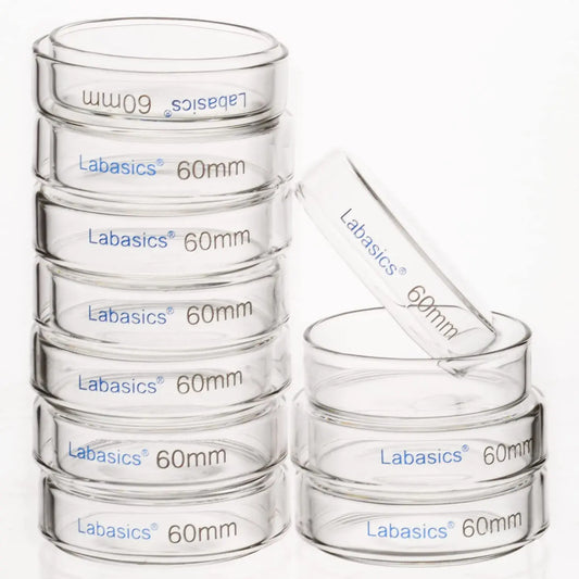 10pk Glass Petri Dishes, Autoclavable Borosilicate Glass Cell Culture Dishes Petri Dishes with Clear Lid for Laboratory