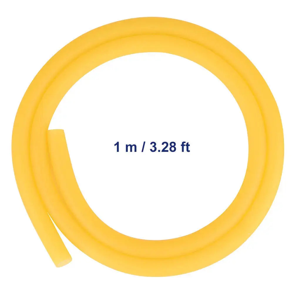 Amber rubber tubing, natural latex, 12 mm outer diameter, 8 mm inner diameter, 1 meter length, flexible lab tubing for fluid transfer and general applications