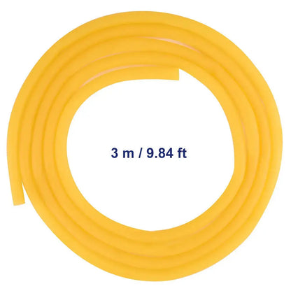 Amber rubber tubing, natural latex, 12 mm OD, 8 mm ID, 3 meter length, highly elastic tubing for laboratory and liquid handling use