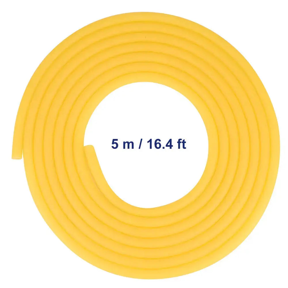 Amber rubber tubing, 12 mm × 8 mm latex tubing, 5 meter length, smooth wall flexible design for lab and general fluid transfer