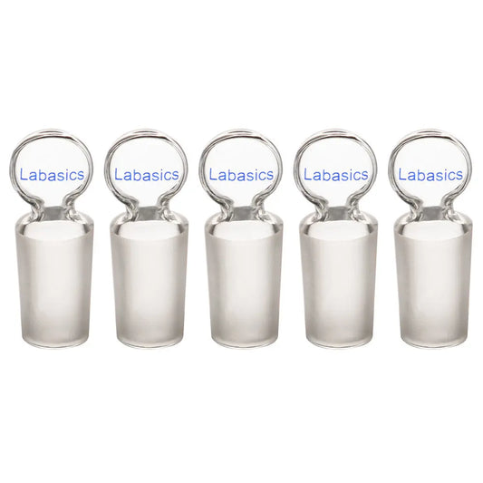 Glass Hollow Stopper for 24/40 Outer Joint Glass, with Closed Bottom (5 Pack)