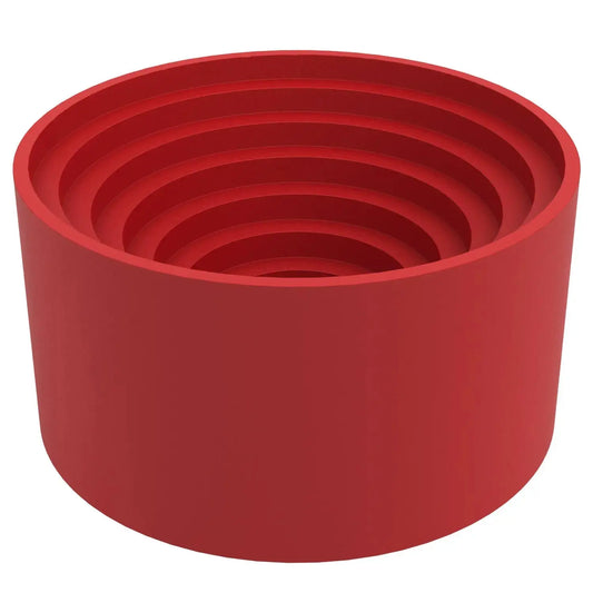 Rubber flask stand, 90 mm diameter, multi-level step design, chemical-resistant rubber material, non-slip support base for round bottom flasks up to 5 L capacity laboratory use